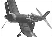 Corsair F4U - 1A, rozpětí 600mm, 78g, motor MODELA 0,27ccm.