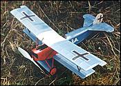 Fokker D VII rozpětí 570mm pro motor Modela hmotnost 86g.